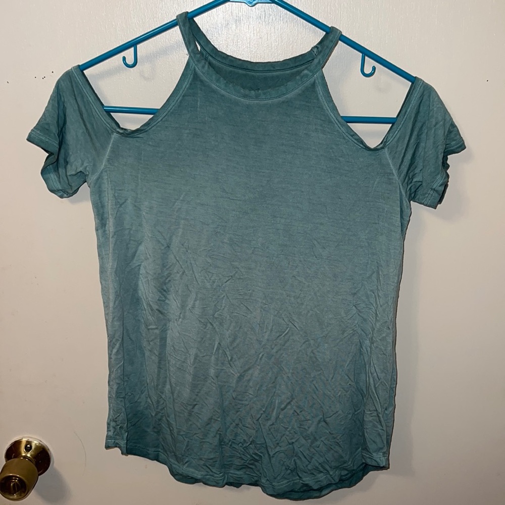 Blue off the shoulder top